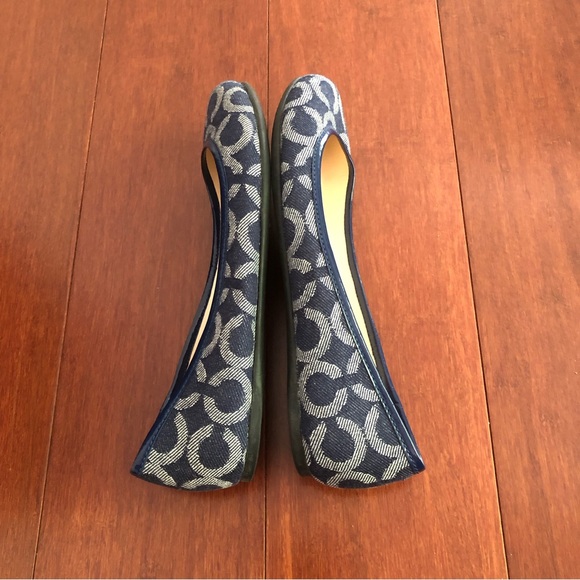 Coach all over CC logo Denim ballerina flats - Picture 6 of 12